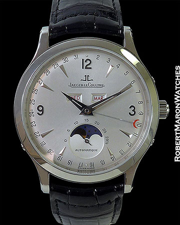 JAEGER LECOULTRE MASTER MOON STEEL TRIPLE DATE MOONPHASE BOX PAPERS