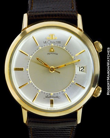 LE COULTRE JUMBO MEMOVOX AUTOMATIC ALARM DATE GOLD