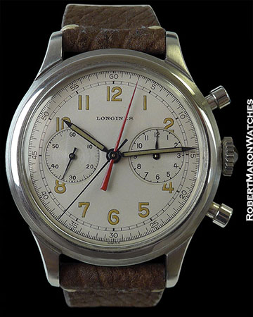 LONGINES VINTAGE UNPOLISHED 40MM STEEL SCREW BACK CHRONOGRAPH 23086 CENTER MINUTE COUNTER 13ZN