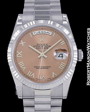 ROLEX DAY DATE PRESIDENT 118239 18K WHITE GOLD NEW AUTOMATIC