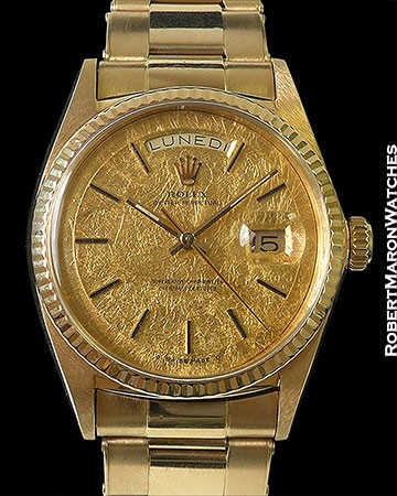 ROLEX DAY DATE 1803 PROTOTYPE GOLD LEAF DIAL