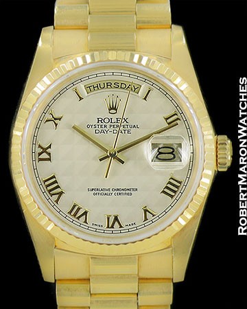 ROLEX DAY DATE PRESIDENT 18238 18K AUTOMATIC BOX PAPERS