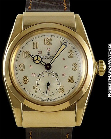 ROLEX BUBBLE BACK 3065 14K HOODED CASE TWO TONE SILVER DIAL