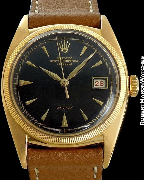 ROLEX REF 6105 OYSTER PERPTUAL DATEJUST 18K