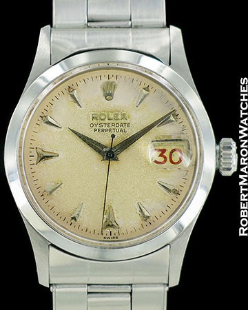 ROLEX VINTAGE OYSTER PERPETUAL STEEL REF 6518 BOX PAPERS 1956