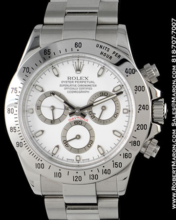 ROLEX COSMOGRAPH DAYTONA 116520 STAINLESS STEEL WHITE DIAL