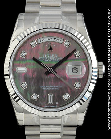 ROLEX 118239 DAY DATE PRESIDENT MOTHER OF PEARL DIAMONDS 18K