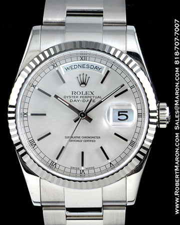 ROLEX OYSTER PERPETUAL DAY-DATE 118239 18K WHITE GOLD
