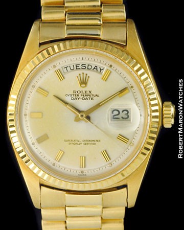 ROLEX 1803 DAY DATE PRESIDENT 18K BOX & PAPERS
