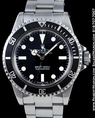 ROLEX VINTAGE SUBMARINER 5513 STAINLESS STEEL MAXI DIAL