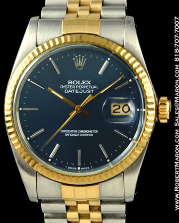 ROLEX DATEJUST 16013 TWO-TONE STEEL/GOLD 