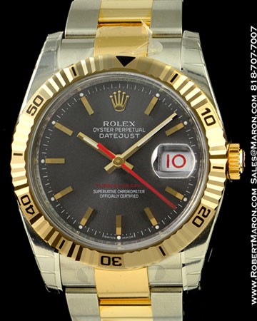 ROLEX DATEJUST TURNOGRAPH TWO-TONE STEEL/18K YELLOW GOLD 116263