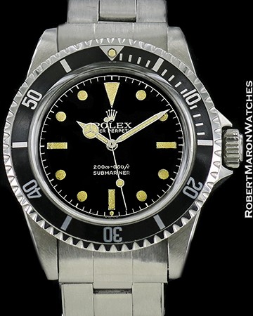 ROLEX VINTAGE SUBMARINER 5512 GILT METERS FIRST DIAL AUTOMATIC 1962 
