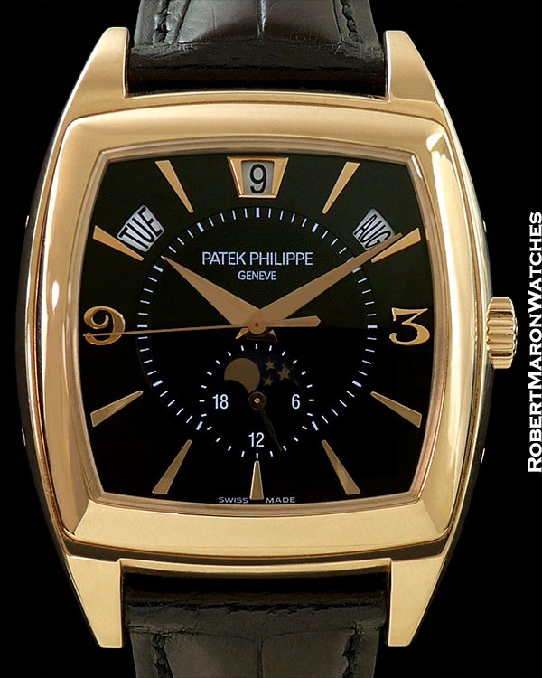 PATEK PHILIPPE 5135R BLACK DIAL LIMITED ED FOR MERCURY OF RUSSIA 18K ROSE AUTOMATIC ANNUAL CALENDAR