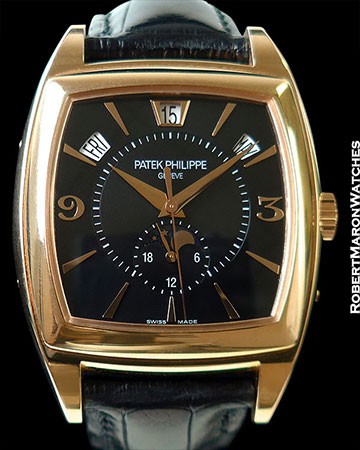 PATEK PHILIPPE 5135R BLACK DIAL LIMITED EDITION FOR MERCURY OF RUSSIA 18K ROSE GOLD