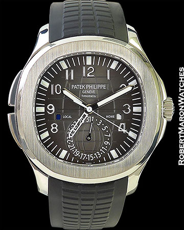 PATEK PHILIPPE TIFFANY AQUANAUT TRAVEL TIME 5164A BOX PAPERS NEW