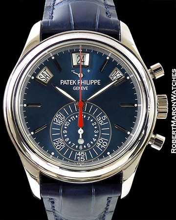 PATEK 5960G 18K WHITE GOLD RED CHRONO HAND LIMITED ED. OF 100 FROM MOSCOW BOUTIQUE