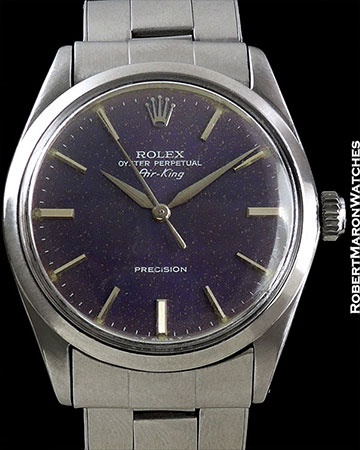 ROLEX REF 1002 OYSTER PERPETUAL AIR-KING TROPICAL PURPLE DIAL 