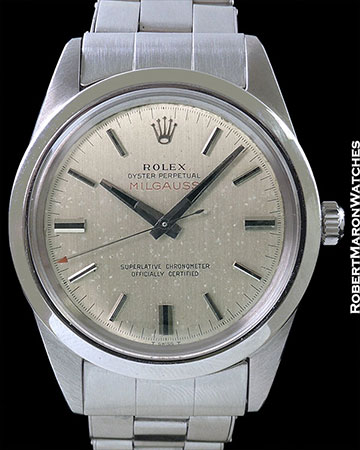 ROLEX 1019 MILGAUSS ANTI MAGNETIC STEEL CERN DIAL BOX & PAPERS