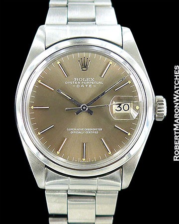 ROLEX DATE 1500 STEEL GREY DIAL AUTOMATIC 1970