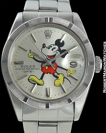  ROLEX REF 1501 OYSTER PERPETUAL DATE MICKEY MOUSE DIAL STEEL