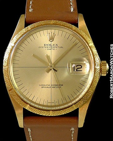 ROLEX 1510 OYSTER PERPETUAL DATE ZEPHYR DIAL 18K AUTOMATIC 