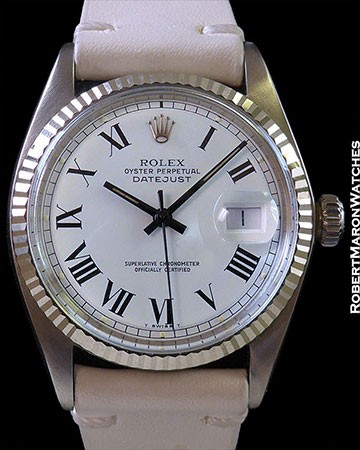 ROLEX 1601 DATEJUST FLUTED BEZEL STAINLESS AUTOMATIC