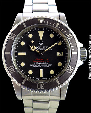 ROLEX 1665 TROPICAL DOUBLE RED SEA-DWELLER UNPOLISHED STEEL BOX & PAPERS