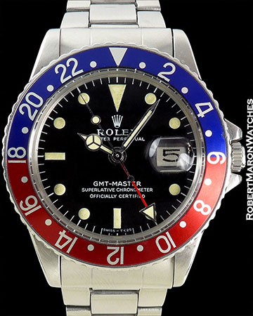 ROLEX 1675 GMT LONG E STAINLESS STEEL
