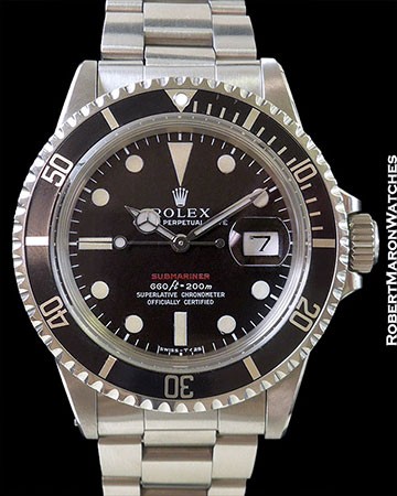 ROLEX 1680 RED SUBMARINER MARK IV DIAL STAINLESS AUTOMATIC