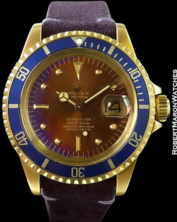 ROLEX 1680 SUBMARINER TROPICAL DIAL 18K AUTOMATIC