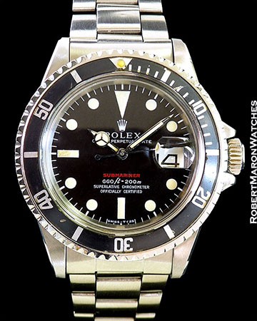 ROLEX 1680 RED SUBMARINER STEEL AUTOMATIC
