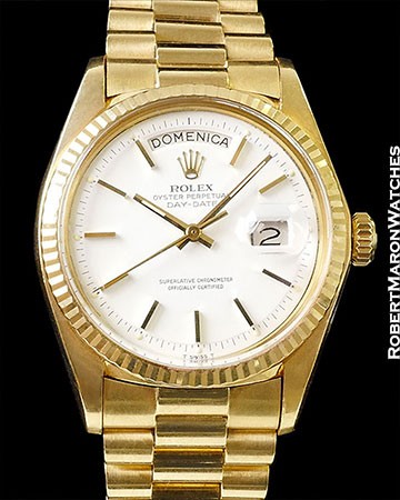ROLEX DAY DATE PRESIDENT 1803 18K BOX PAPERS