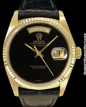 ROLEX 18078 DAY DATE PRESIDENT ONYX DIAL 18K AUTOMATIC