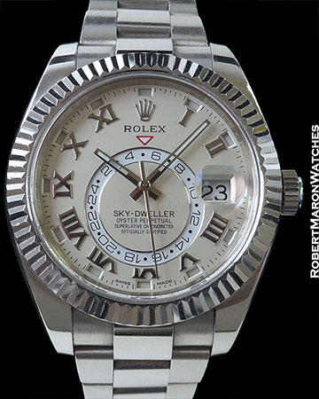 ROLEX SKY DWELLER 326939 18K WHITE GOLD BOX & PAPERS