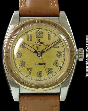ROLEX 3372 OYSTER PERPETUAL BUBBLE BACK SS/14K