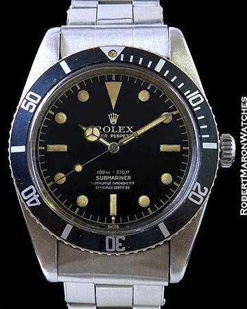 ROLEX SUBMARINER 5508 GILT GLOSS 4 LINE EXCLAMATION DIAL