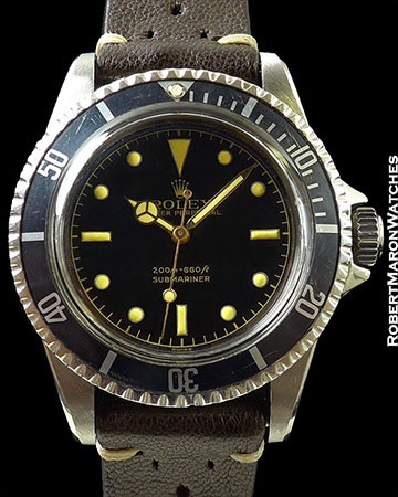 ROLEX 5512 SUBMARINER GILT GLOSS CHAPTER DIAL STEEL POINTED CROWN GUARDS