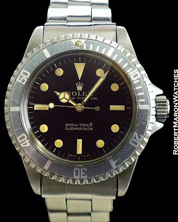 ROLEX 5513 SUBMARINER GILT GLOSS METERS FIRST DIAL POINTED CROWN GUARDS