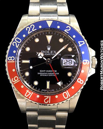 ROLEX 16750 GMT MASTER UNPOLISHED STEEL BOX PAPERS R SERIAL