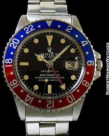 ROLEX 1675 GMT MASTER TIFFANY & CO STEEL AUTOMATIC