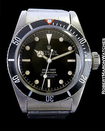 ROLEX SUBMARINER 6538 TROPICAL GILT GLOSS CHAPTER DIAL 1958