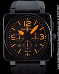 BELL & ROSS BR01-94-SO LIMITED EDITION PVD CHRONOGRAPH INSTRUMENT WATCH