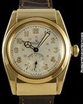 ROLEX BUBBLE BACK 3065 14K HOODED CASE TWO TONE SILVER DIAL
