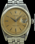 ROLEX REF 6605 DATEJUST EARLY PINK PATINA DIAL