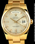 ROLEX OYSTER PERPETUAL DAY-DATE 118205 18K PINK GOLD