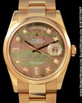 ROLEX DAY DATE PRESIDENT 118205 MOTHER OF PEARL DIAMONDS 18K 