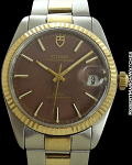 TUDOR PRINCE OYSTER DATE BROWN DIAL