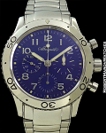BRAGUET TYPE XX AERONAVALE WITH BLUE DIAL AND OPEN BACK RARE AND MINT