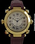 CARTIER PASHA 18K AUTOMATIC GOLF WATCH BOX & PAPERS